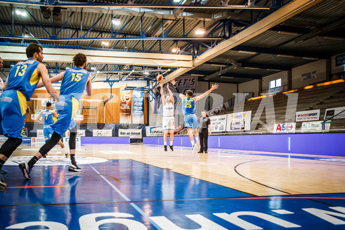 Basketball, bet-at-home Basketball Superliga 2020/21, Viertelfinale Spiel 1, Oberwart Gunners, SKN St. Pölten, Sebastian Käferle (7)