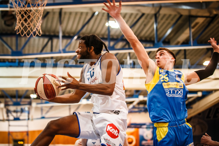 Basketball, bet-at-home Basketball Superliga 2020/21, Viertelfinale Spiel 1, Oberwart Gunners, SKN St. Pölten, Quincy Diggs (13)