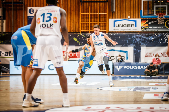 Basketball, bet-at-home Basketball Superliga 2020/21, Viertelfinale Spiel 1, Oberwart Gunners, SKN St. Pölten, Steven Kaltenbrunner (7)