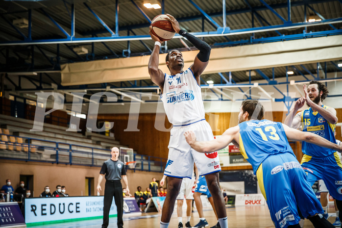 Basketball, bet-at-home Basketball Superliga 2020/21, Viertelfinale Spiel 1, Oberwart Gunners, SKN St. Pölten, Nigel Pruitt (11)