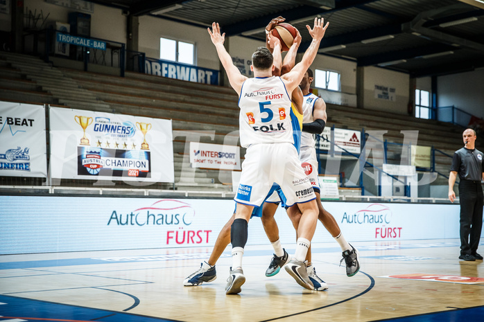 Basketball, bet-at-home Basketball Superliga 2020/21, Viertelfinale Spiel 1, Oberwart Gunners, SKN St. Pölten, 