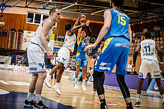 Basketball, bet-at-home Basketball Superliga 2020/21, Viertelfinale Spiel 1, Oberwart Gunners, SKN St. Pölten, Kostas Oikonomopouluos (25)