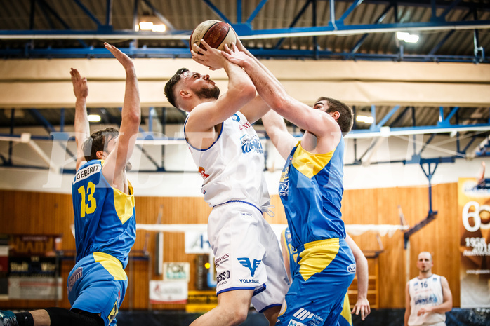 Basketball, bet-at-home Basketball Superliga 2020/21, Viertelfinale Spiel 1, Oberwart Gunners, SKN St. Pölten, Ignas Fiodorovas (5)
