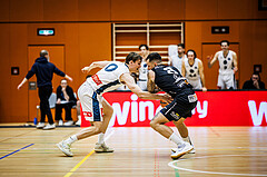 Basketball, Basketball Zweite Liga 2024/25, Grunddurchgang 11.Runde, Vienna Timberwolves, Mattersburg Rocks, Valentin Siegmund (0), Petar Zivkovic (8)