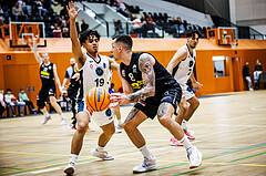 Basketball, Basketball Zweite Liga 2024/25, Grunddurchgang 11.Runde, Vienna Timberwolves, Mattersburg Rocks, Dean-Leon Cantor (19), Petar Zivkovic (8)
