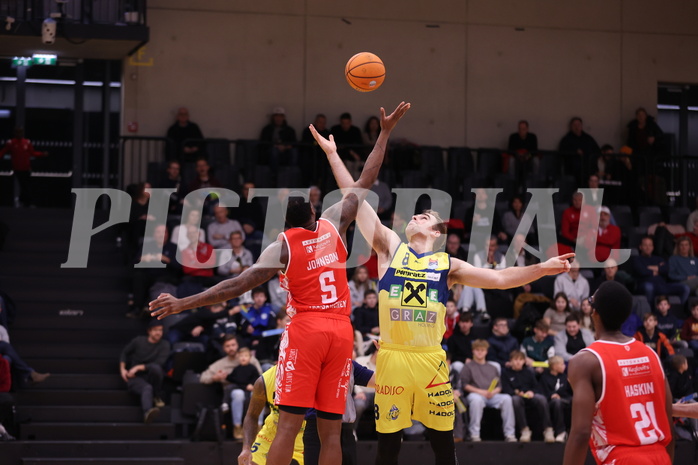 08.12.2024, Graz, Raiffeisen Sportpark Graz, Basketball Superliga 2024/25, Grunddurchgang, Runde 11, UBSC Raiffeisen Graz - Arkadia Traiskirchen Lions