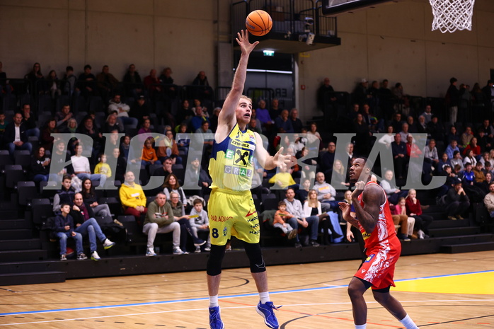 08.12.2024, Graz, Raiffeisen Sportpark Graz, Basketball Superliga 2024/25, Grunddurchgang, Runde 11, UBSC Raiffeisen Graz - Arkadia Traiskirchen Lions