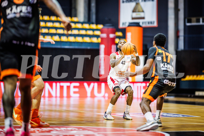 Basketball, Win2Day Superliga 2023/24, 2. Qualifikationsrunde, BC Vienna, Fürstenfeld Panthers, Demarkus Stuckey Jr. (42)