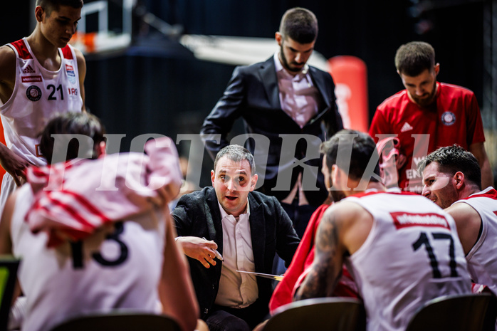 Basketball, Win2Day Superliga 2023/24, 2. Qualifikationsrunde, BC Vienna, Fürstenfeld Panthers, Hrvoje Radanovic (Head. Coach)