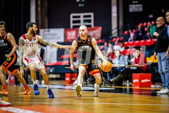 Basketball, Win2Day Superliga 2023/24, 2. Qualifikationsrunde, BC Vienna, Fürstenfeld Panthers, Nikica Nikolic (11)