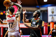 Basketball, Win2Day Superliga 2023/24, 2. Qualifikationsrunde, BC Vienna, Fürstenfeld Panthers, Ivan Siriscevic (17), Hegel Augustin (17)