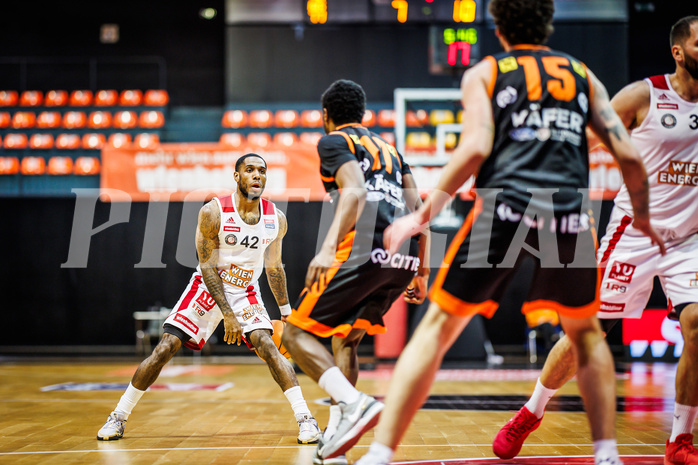 Basketball, Win2Day Superliga 2023/24, 2. Qualifikationsrunde, BC Vienna, Fürstenfeld Panthers, Demarkus Stuckey Jr. (42)