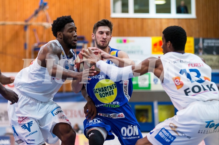 Basketball, ABL 2016/17, Grunddurchgang 15.Runde, Oberwart Gunners, Gmunden Swans, Daniel Friedrich (6), Jamari Traylor (9), Andell Cumberbatch (13)