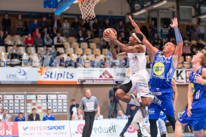 Basketball, ABL 2016/17, Grunddurchgang 15.Runde, Oberwart Gunners, Gmunden Swans, Derek Jackson Jr. (6), Tilo Klette (14)