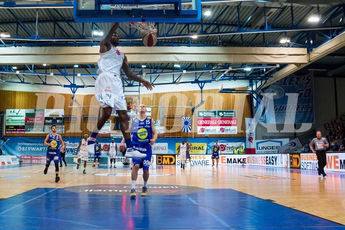 Basketball, ABL 2016/17, Grunddurchgang 15.Runde, Oberwart Gunners, Gmunden Swans, Jamari Traylor (9)