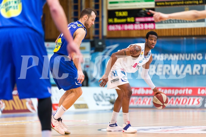 Basketball, ABL 2016/17, Grunddurchgang 15.Runde, Oberwart Gunners, Gmunden Swans, Andell Cumberbatch (13), Enis Murati (4)