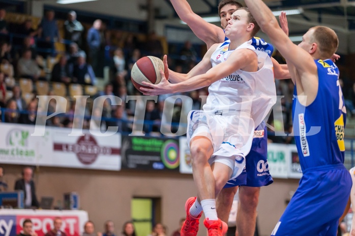 Basketball, ABL 2016/17, Grunddurchgang 15.Runde, Oberwart Gunners, Gmunden Swans, Sebastian Käferle (7), Daniel Friedrich (6)