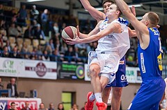 Basketball, ABL 2016/17, Grunddurchgang 15.Runde, Oberwart Gunners, Gmunden Swans, Sebastian Käferle (7), Daniel Friedrich (6)