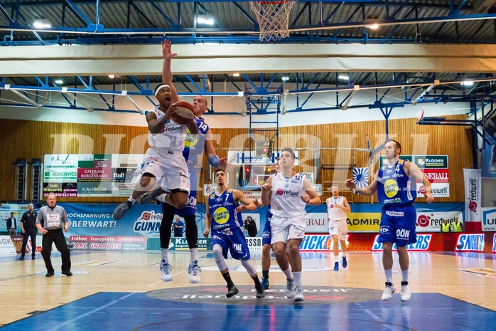 Basketball, ABL 2016/17, Grunddurchgang 15.Runde, Oberwart Gunners, Gmunden Swans, Derek Jackson Jr. (6), Tilo Klette (14)