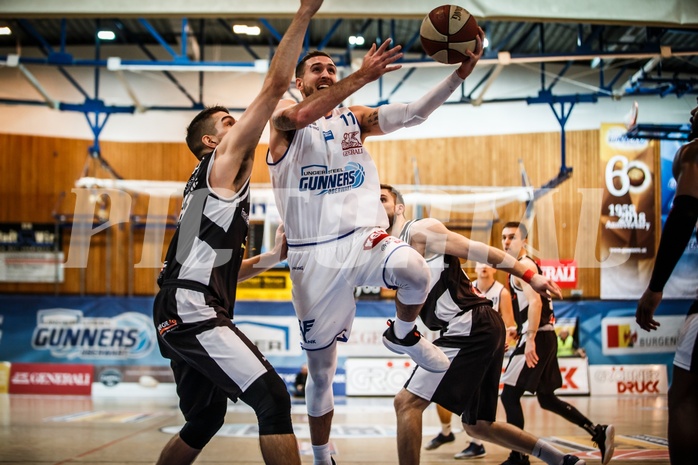 Basketball, ABL 2018/19, Grunddurchgang 19.Runde, Oberwart Gunners, Flyers Wels, Hayden Thomas Lescault (11)