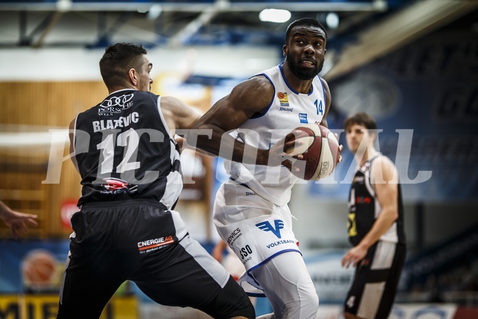 Basketball, ABL 2018/19, Grunddurchgang 19.Runde, Oberwart Gunners, Flyers Wels, Christopher Tawiah (14)