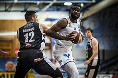 Basketball, ABL 2018/19, Grunddurchgang 19.Runde, Oberwart Gunners, Flyers Wels, Christopher Tawiah (14)