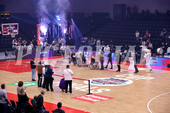 19.01.2025, Graz, Raiffeisen Sportpark, Rollstuhl BB Cup 2025, Finale, Flinkstones Graz vs Sitting Bulls Klosterneuburg,  