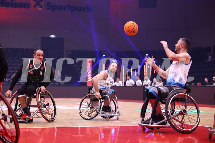 19.01.2025, Graz, Raiffeisen Sportpark, Rollstuhl BB Cup 2025, Finale, Flinkstones Graz vs Sitting Bulls Klosterneuburg,  