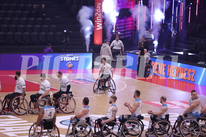 19.01.2025, Graz, Raiffeisen Sportpark, Rollstuhl BB Cup 2025, Finale, Flinkstones Graz vs Sitting Bulls Klosterneuburg,  