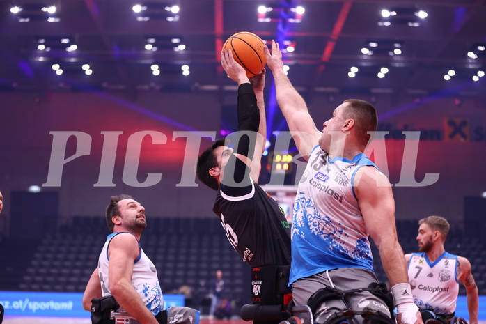 19.01.2025, Graz, Raiffeisen Sportpark, Rollstuhl BB Cup 2025, Finale, Flinkstones Graz vs Sitting Bulls Klosterneuburg,  