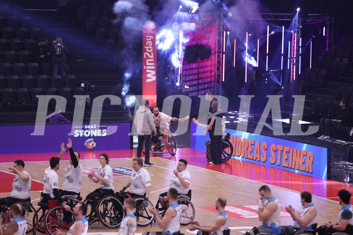19.01.2025, Graz, Raiffeisen Sportpark, Rollstuhl BB Cup 2025, Finale, Flinkstones Graz vs Sitting Bulls Klosterneuburg,  