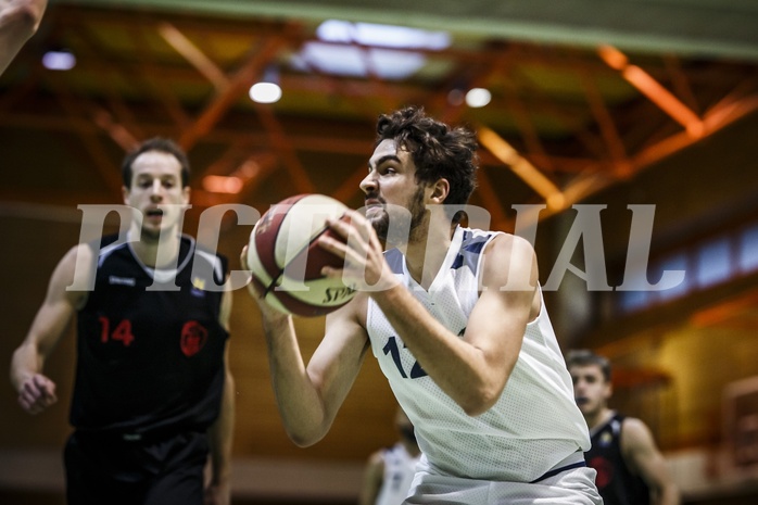 Basketball, 2.Bundesliga, Grunddurchgang 18.Runde, BBC Nord Dragonz, Mistelbach Mustangs, Lukas Baumgartner (12)