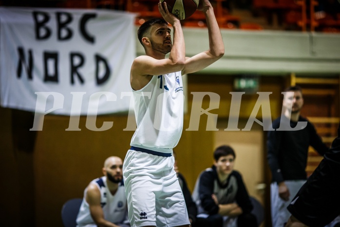 Basketball, 2.Bundesliga, Grunddurchgang 18.Runde, BBC Nord Dragonz, Mistelbach Mustangs, Gabriel Semmel (13)