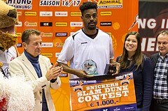 Basketball, ABL 2016/17, All Star Day 2017, Team Austria, Team International, Winner Snickers Slam Dunk Contest Cameron Naylor