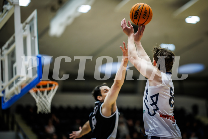 Basketball, Win2Day Superliga 2023/24, 3. Qualifikationsrunde, Vienna Timberwolves, Kapfenberg Bulls, Nemanja Krstic (22), Elias Wlasak (8)