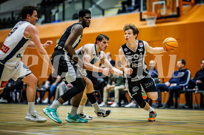 Basketball, Win2Day Superliga 2023/24, 3. Qualifikationsrunde, Vienna Timberwolves, Kapfenberg Bulls, Miro Zapf (7)