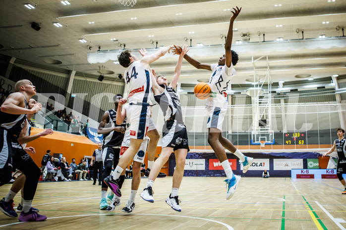 Basketball, Win2Day Superliga 2023/24, 3. Qualifikationsrunde, Vienna Timberwolves, Kapfenberg Bulls, Ivor Kuresevic (44), Luka Dramac (5), Nnadalu Noble (3)