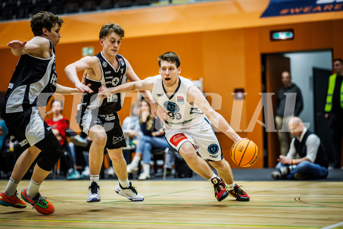 Basketball, Win2Day Superliga 2023/24, 3. Qualifikationsrunde, Vienna Timberwolves, Kapfenberg Bulls, Jonas John (99)
