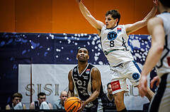 Basketball, Win2Day Superliga 2023/24, 3. Qualifikationsrunde, Vienna Timberwolves, Kapfenberg Bulls, Rudi Williams (3), Elias Wlasak (8)