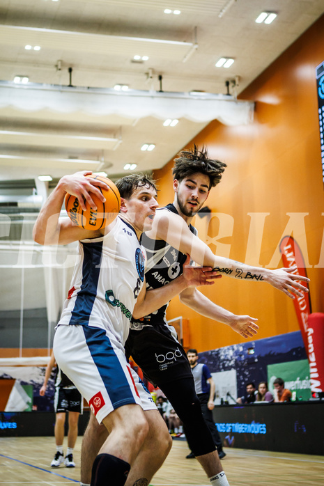 Basketball, Win2Day Superliga 2023/24, 3. Qualifikationsrunde, Vienna Timberwolves, Kapfenberg Bulls, Elias Wlasak (8)