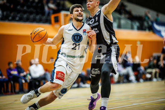 Basketball, Win2Day Superliga 2023/24, 3. Qualifikationsrunde, Vienna Timberwolves, Kapfenberg Bulls, Moritz Lanegger (21)