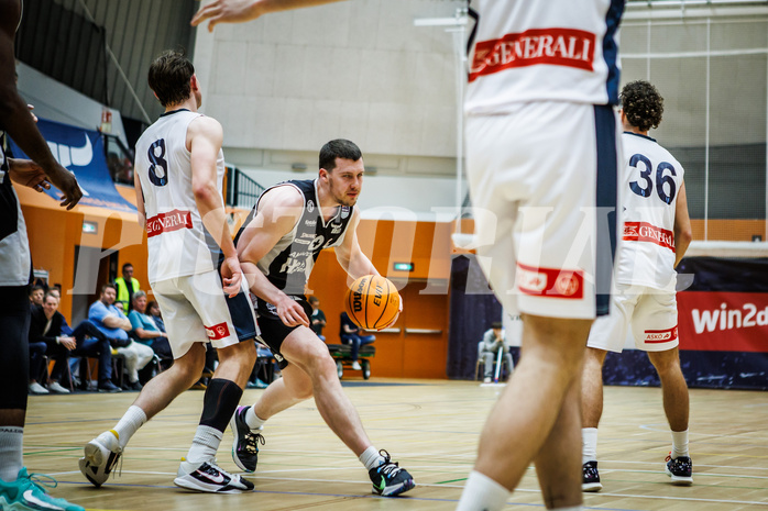 Basketball, Win2Day Superliga 2023/24, 3. Qualifikationsrunde, Vienna Timberwolves, Kapfenberg Bulls, Noah Baumann (4)