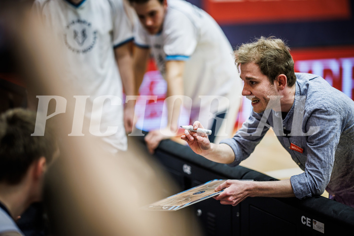 Basketball, Win2Day Superliga 2023/24, 3. Qualifikationsrunde, Vienna Timberwolves, Kapfenberg Bulls, Justin Schlünken (Head Coach)