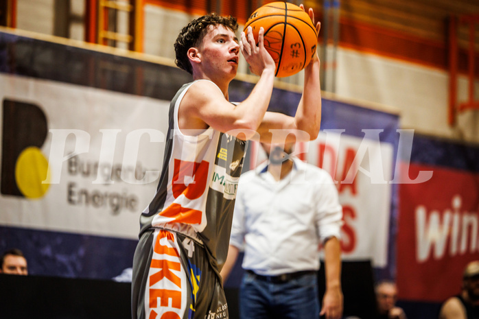 Basketball, win2day Basketball Superliga 2023/224, Grunddurchgang Runde 3, BBC Nord Dragonz, Klosterneuburg Dukes, Julius Lendl (4)