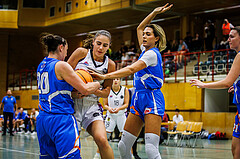 Basketball, Win2Day Basketball Damen Superliga 2023/24, Grunddurchgang 1.Runde, Vienna United, DBB LZ OÖ, Klara Brunner (25), Milica Popovic (13)