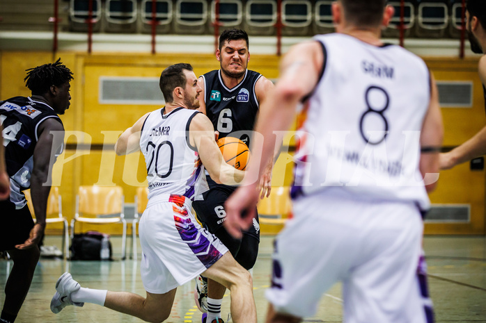 Basketball, Basketball Zweite Liga 2023/24, Grunddurchgang 2.Runde, Vienna United, Raiders Tirol, Mathias Diemer (20), Stefan Oberhauser (6)