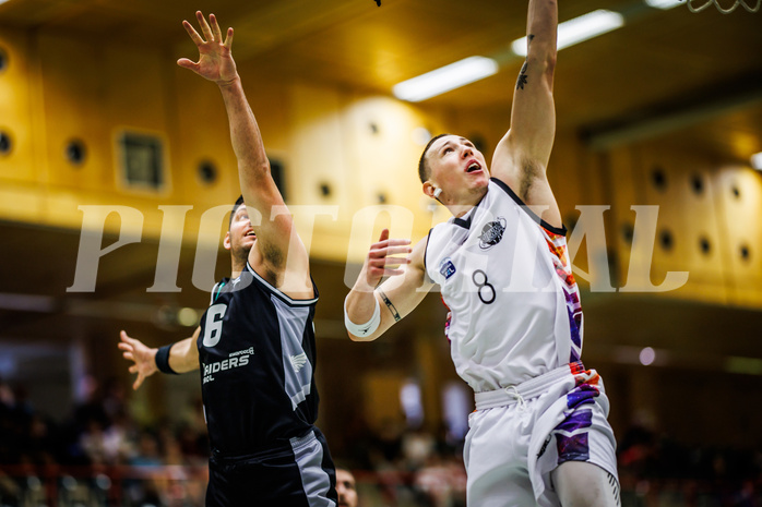 Basketball, Basketball Zweite Liga 2023/24, Grunddurchgang 2.Runde, Vienna United, Raiders Tirol, Stefan Oberhauser (6), Philipp Germ (8)