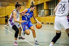 Basketball, Win2Day Basketball Damen Superliga 2023/24, Grunddurchgang 1.Runde, Vienna United, DBB LZ OÖ, Alona Dobrovolska (12), Lisa Ganhör (9)