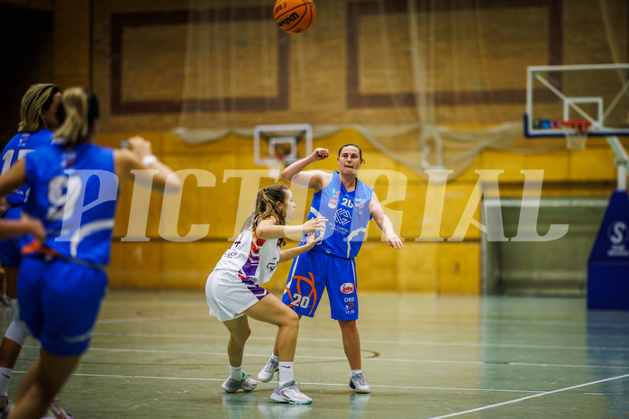 Basketball, Win2Day Basketball Damen Superliga 2023/24, Grunddurchgang 1.Runde, Vienna United, DBB LZ OÖ, Christina Hofstetter (24), Eva Pichler (20)