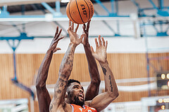 Basketball, Basketball Superliga 2023/24 , HF 2, Oberwart Gunners, Traiskirchen Lions, Manuel Patterson (0)
